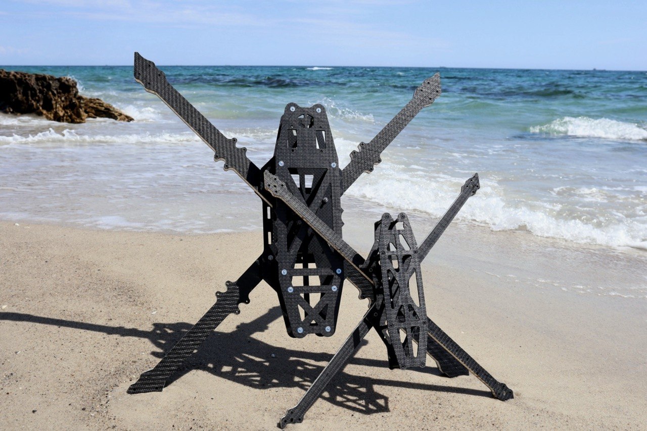 Two Frontline NextGen carbon-fibre composite airframes for heavy-lift quadcopters